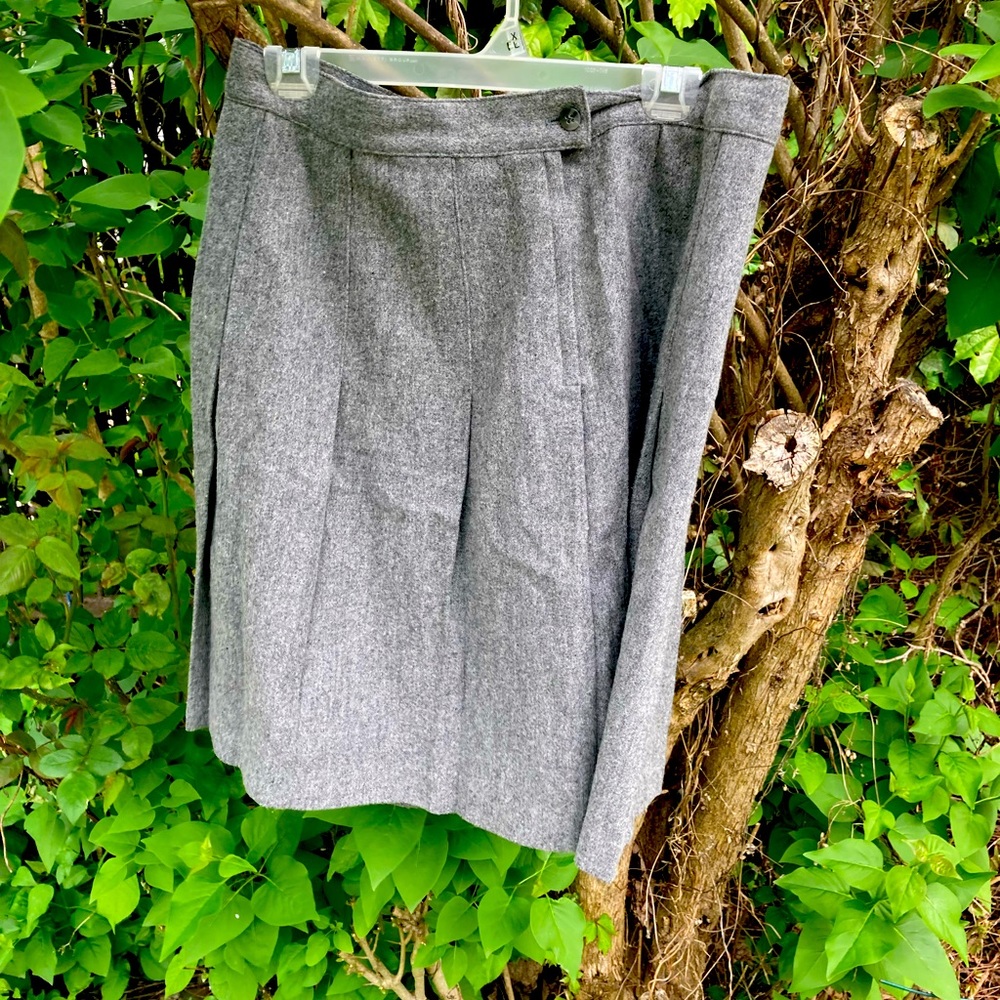 Plus Vintage Wool pleated skirt